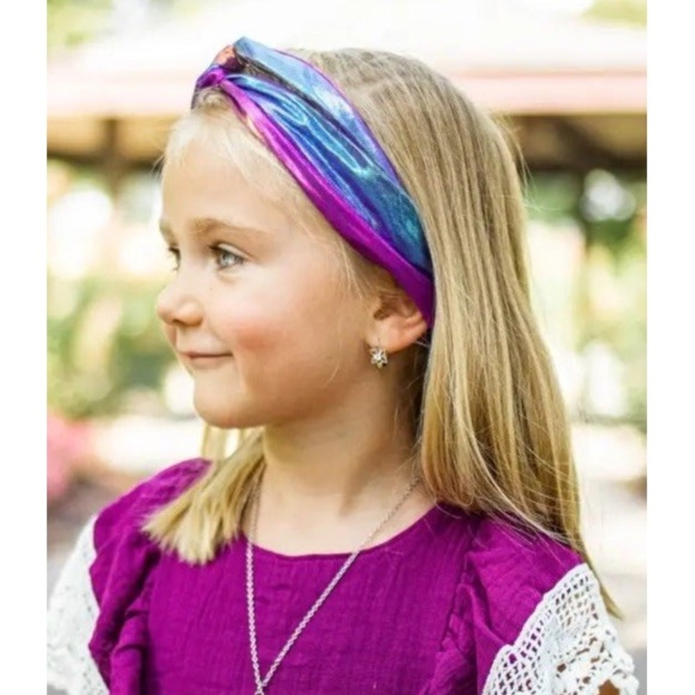 Frog Sac Lot Of 6 Metallic Mermaid Knot Soft Child Headbands Shiny Pretty‎